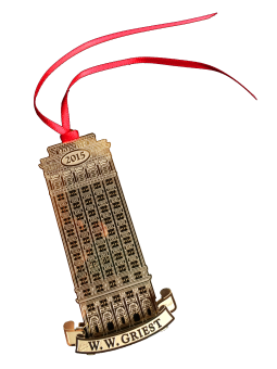 "To help underwrite the cost, we initiated a unique fundraiser – Lancaster Landmark Ornaments. Created exclusively for LEADS," said board president Marty Hulse. The three-dimensional ornaments are renditions of structures that have played a meaningful role in Lancaster’s historic and cultural life, crafted of solid brass plated in 24-karat gold, he said.